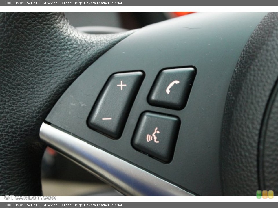 Cream Beige Dakota Leather Interior Controls for the 2008 BMW 5 Series 535i Sedan #80651799