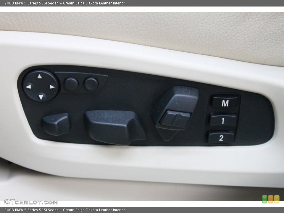 Cream Beige Dakota Leather Interior Controls for the 2008 BMW 5 Series 535i Sedan #80651857