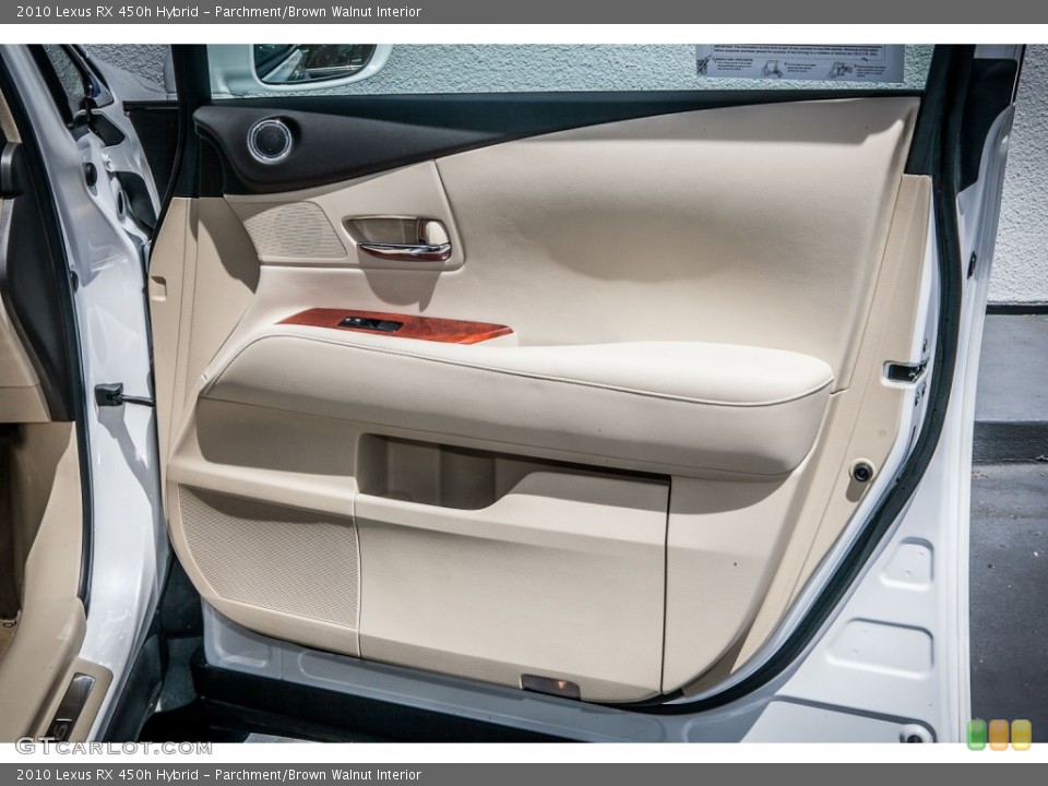 Parchment/Brown Walnut Interior Door Panel for the 2010 Lexus RX 450h Hybrid #80651904