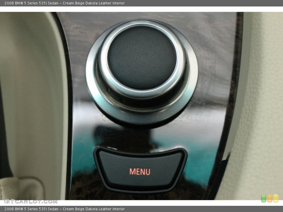 Cream Beige Dakota Leather Interior Controls for the 2008 BMW 5 Series 535i Sedan #80652081