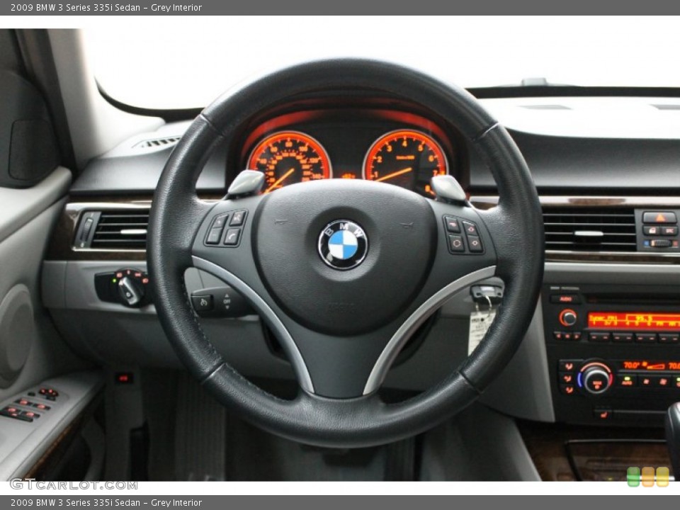 Grey Interior Steering Wheel for the 2009 BMW 3 Series 335i Sedan #80652878