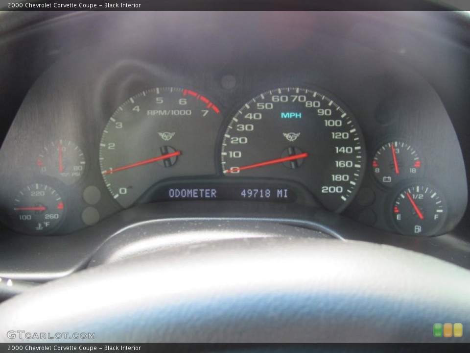Black Interior Gauges for the 2000 Chevrolet Corvette Coupe #80653514
