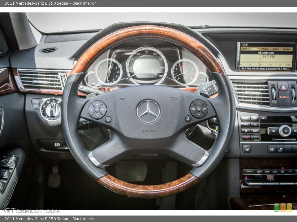 Black Interior Steering Wheel for the 2011 Mercedes-Benz E 350 Sedan #80654054
