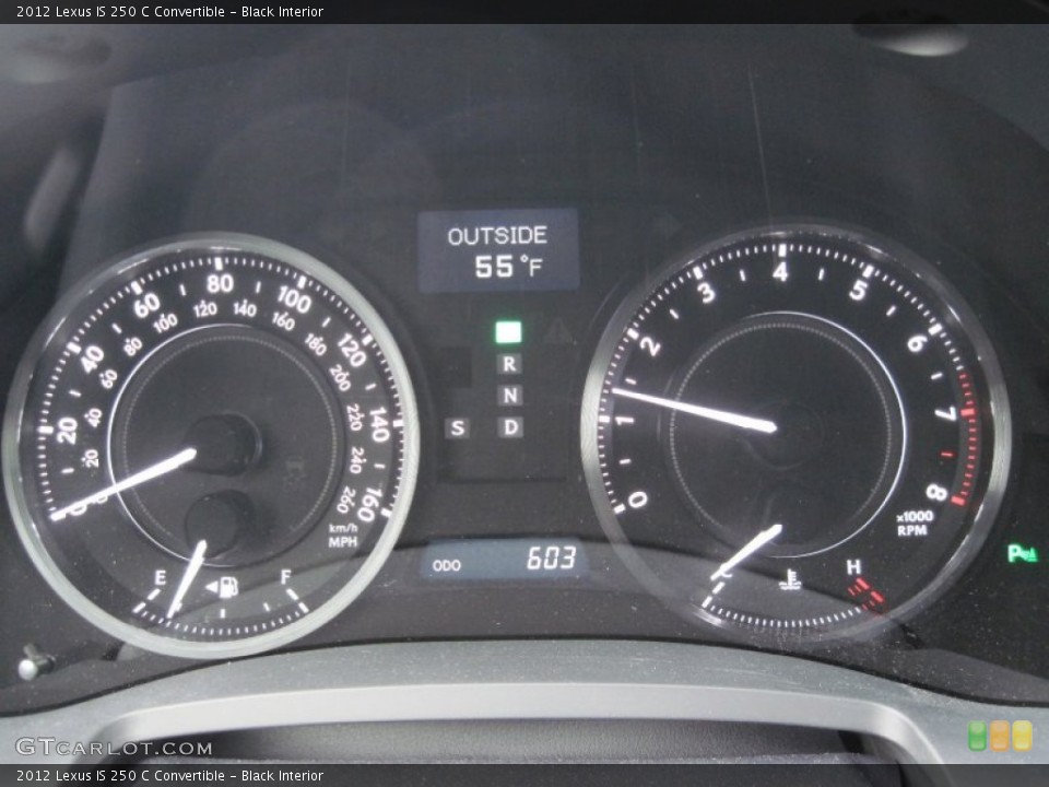 Black Interior Gauges for the 2012 Lexus IS 250 C Convertible #80654778
