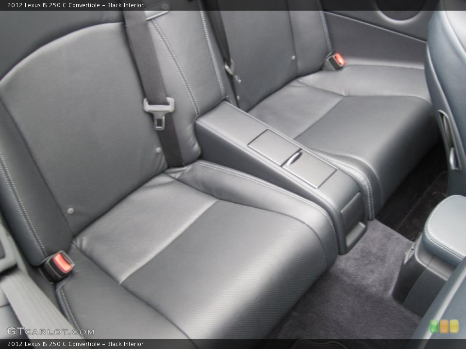 Black Interior Rear Seat for the 2012 Lexus IS 250 C Convertible #80654860