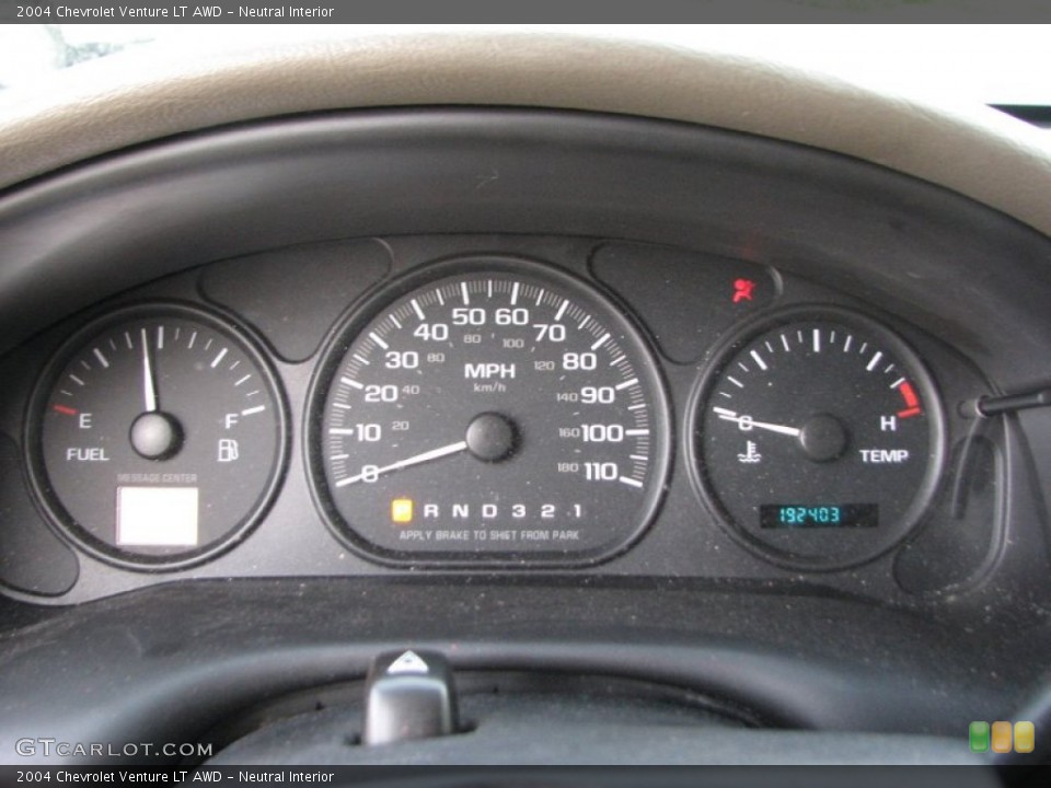 Neutral Interior Gauges for the 2004 Chevrolet Venture LT AWD #80655072