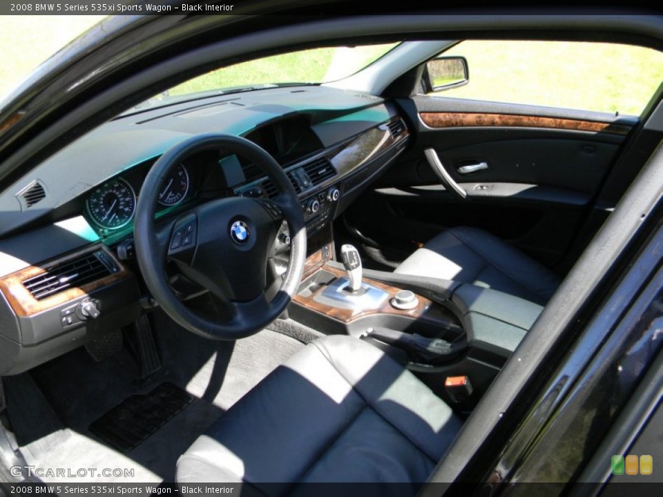 Black Interior Prime Interior for the 2008 BMW 5 Series 535xi Sports Wagon #80656281