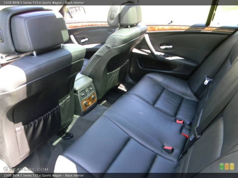 Black Interior Rear Seat for the 2008 BMW 5 Series 535xi Sports Wagon #80656368