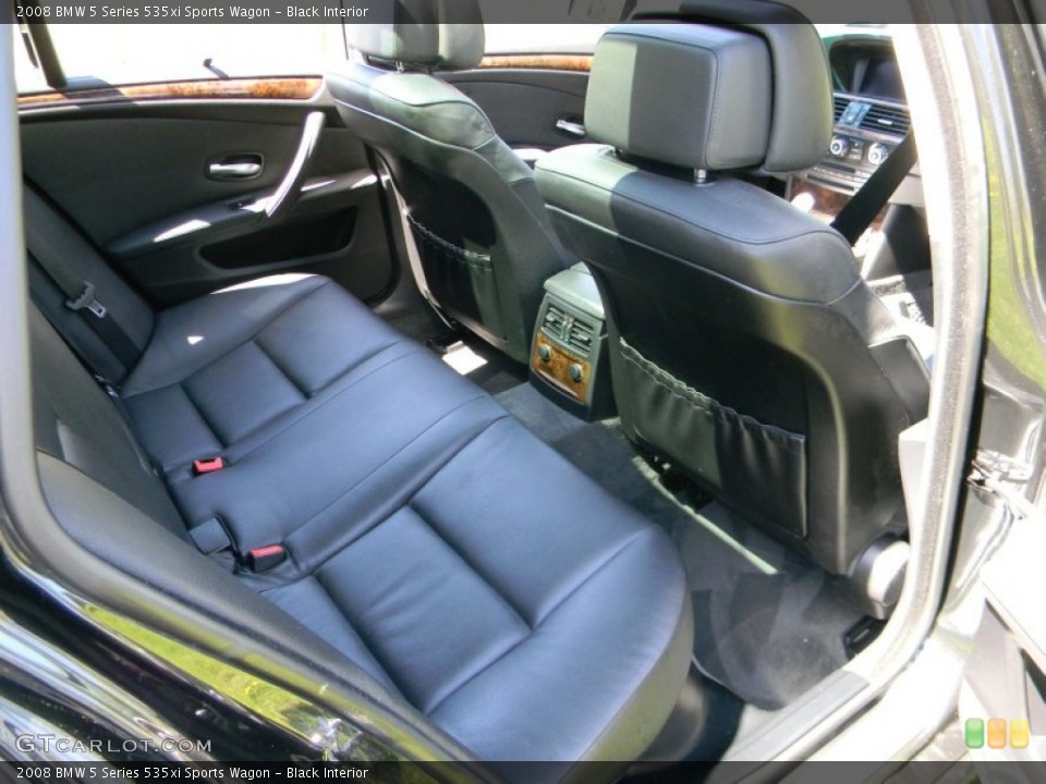 Black Interior Rear Seat for the 2008 BMW 5 Series 535xi Sports Wagon #80656407