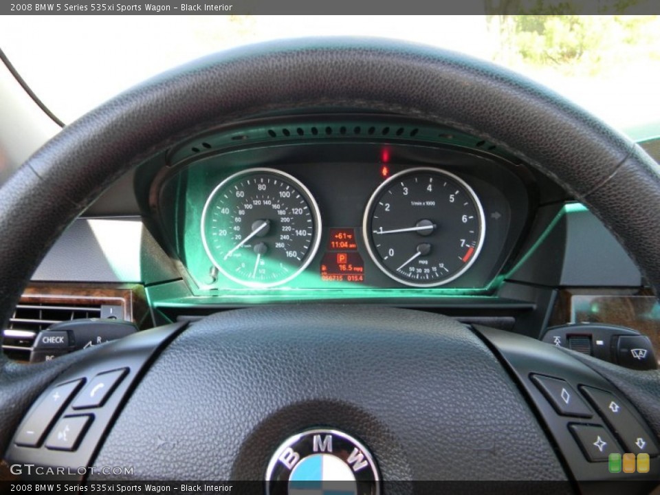 Black Interior Gauges for the 2008 BMW 5 Series 535xi Sports Wagon #80656689