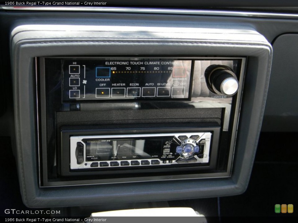 Grey Interior Controls for the 1986 Buick Regal T-Type Grand National #80657681