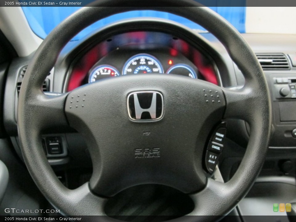 Gray Interior Steering Wheel for the 2005 Honda Civic EX Sedan #80658628