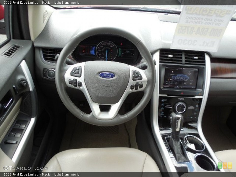 Medium Light Stone Interior Dashboard for the 2011 Ford Edge Limited #80660526