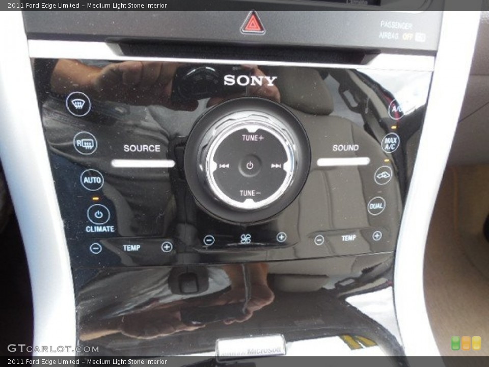Medium Light Stone Interior Controls for the 2011 Ford Edge Limited #80660808