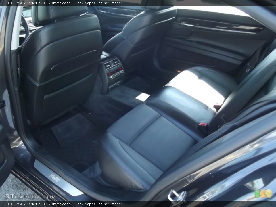 Black Nappa Leather Interior Rear Seat for the 2010 BMW 7 Series 750Li xDrive Sedan #80662524