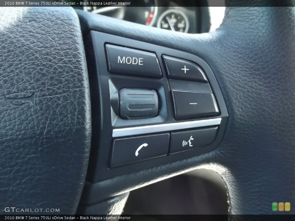 Black Nappa Leather Interior Controls for the 2010 BMW 7 Series 750Li xDrive Sedan #80662747