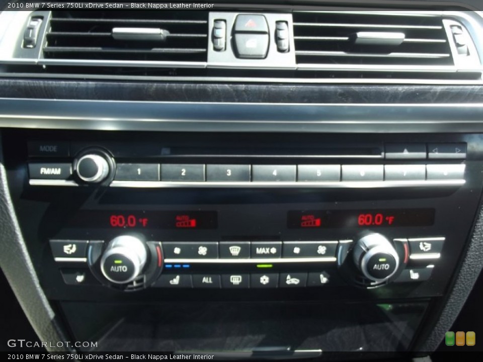 Black Nappa Leather Interior Controls for the 2010 BMW 7 Series 750Li xDrive Sedan #80662896