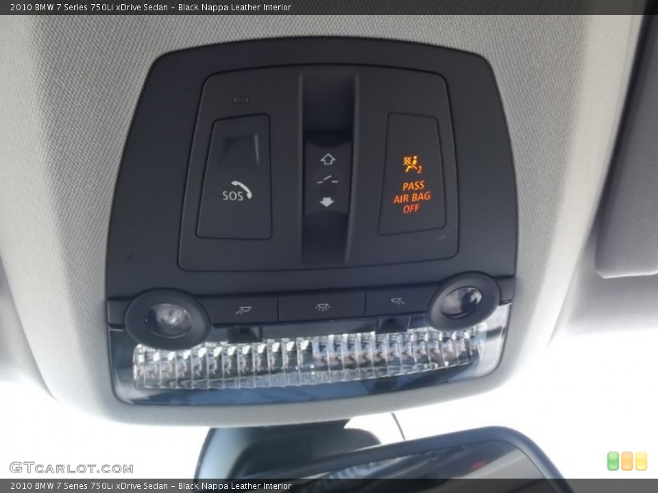 Black Nappa Leather Interior Controls for the 2010 BMW 7 Series 750Li xDrive Sedan #80662965