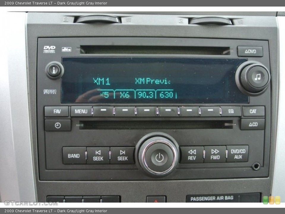 Dark Gray/Light Gray Interior Audio System for the 2009 Chevrolet Traverse LT #80663845