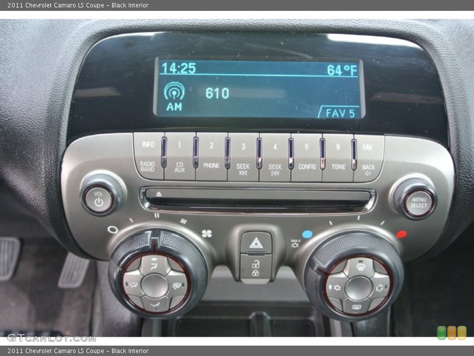 Black Interior Controls for the 2011 Chevrolet Camaro LS Coupe #80664258