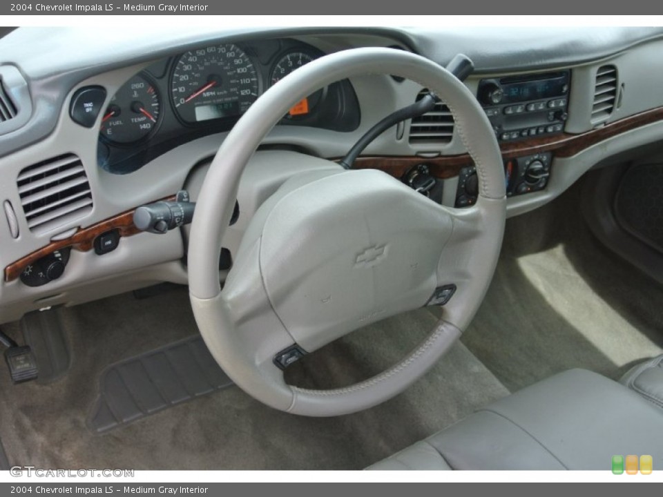 Medium Gray Interior Steering Wheel for the 2004 Chevrolet Impala LS #80665401