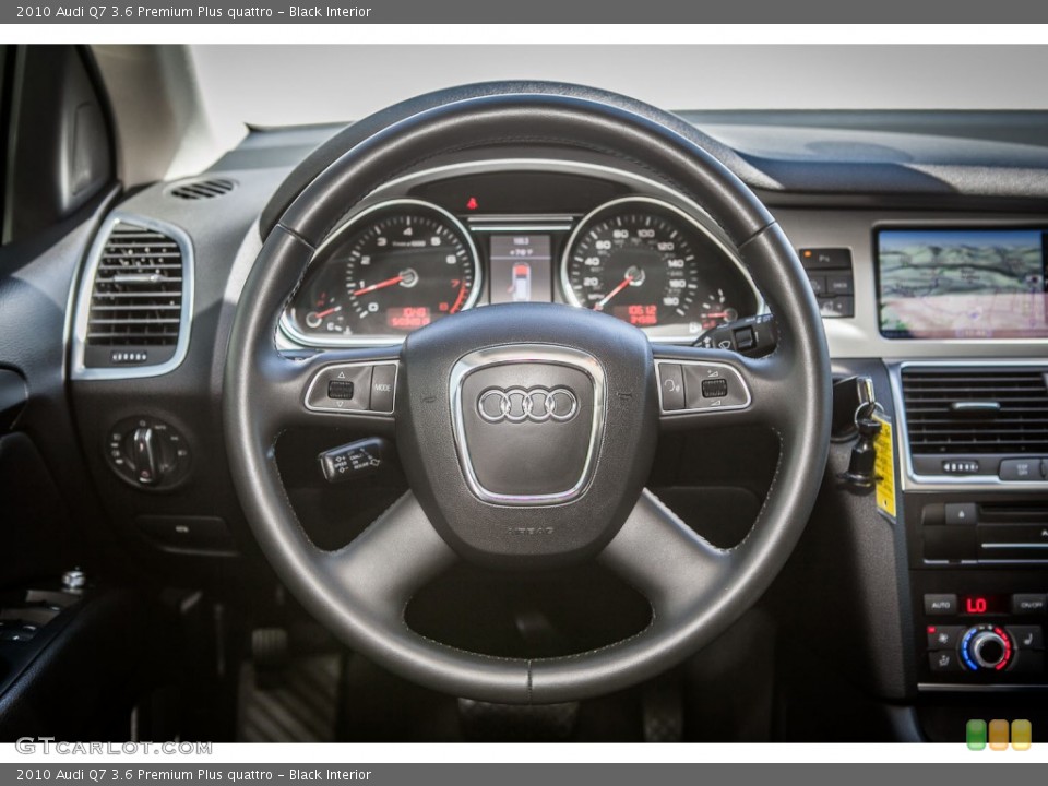 Black Interior Steering Wheel for the 2010 Audi Q7 3.6 Premium Plus quattro #80669493