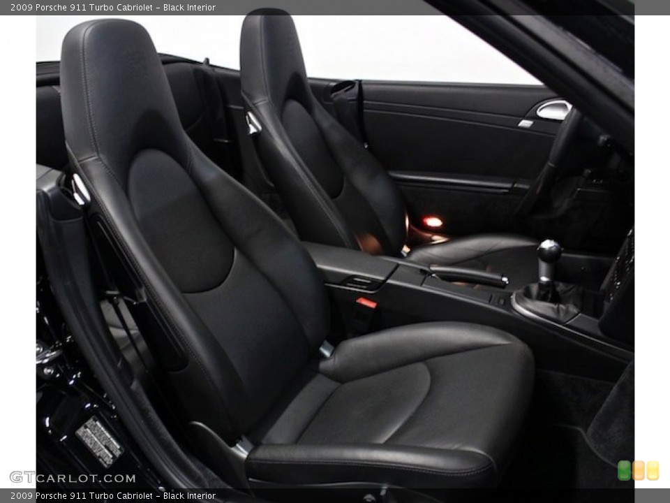 Black Interior Front Seat for the 2009 Porsche 911 Turbo Cabriolet #80679002