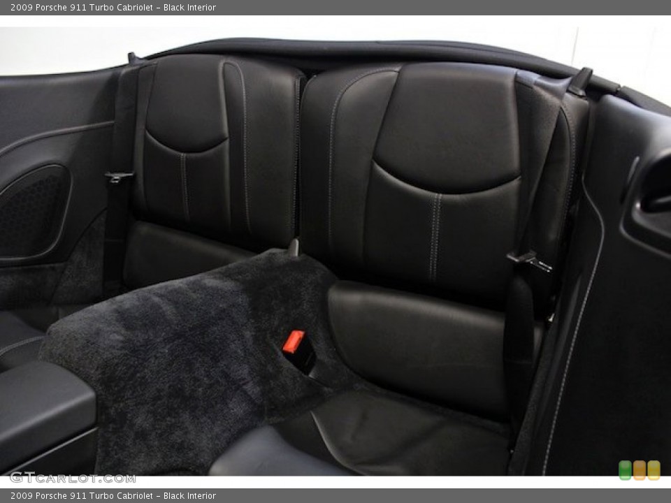 Black Interior Rear Seat for the 2009 Porsche 911 Turbo Cabriolet #80679046