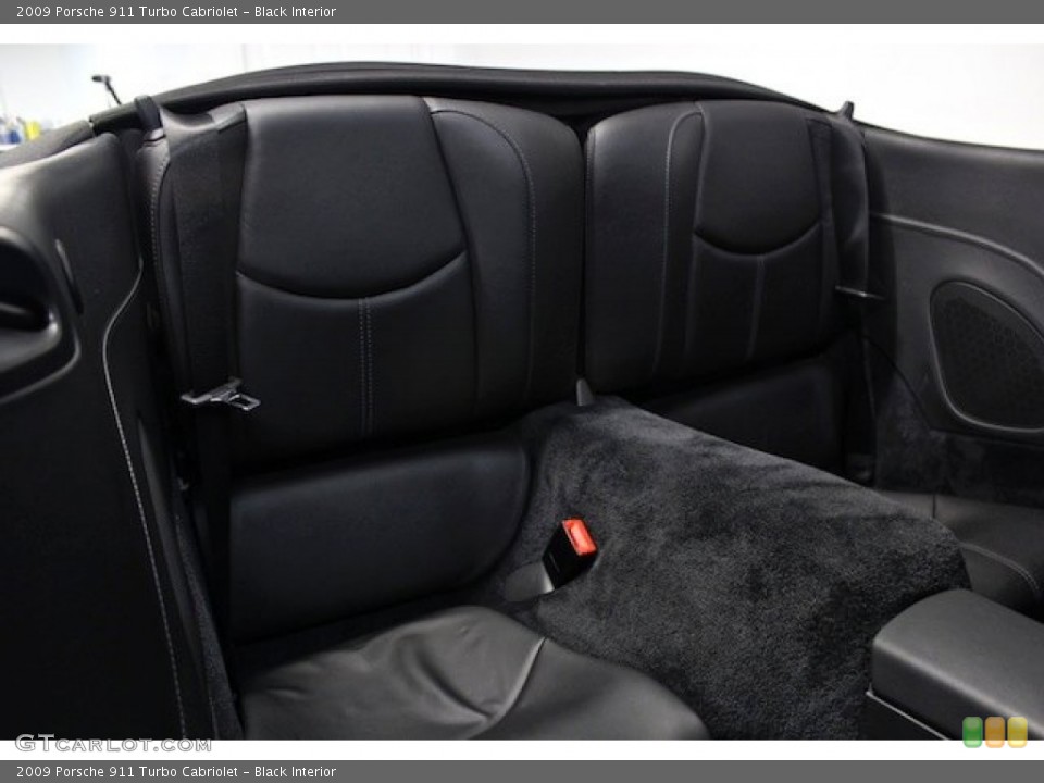 Black Interior Rear Seat for the 2009 Porsche 911 Turbo Cabriolet #80679068