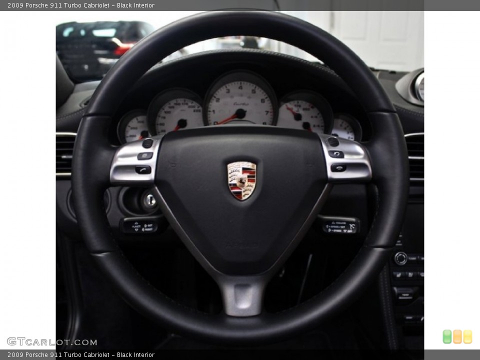 Black Interior Steering Wheel for the 2009 Porsche 911 Turbo Cabriolet #80679169