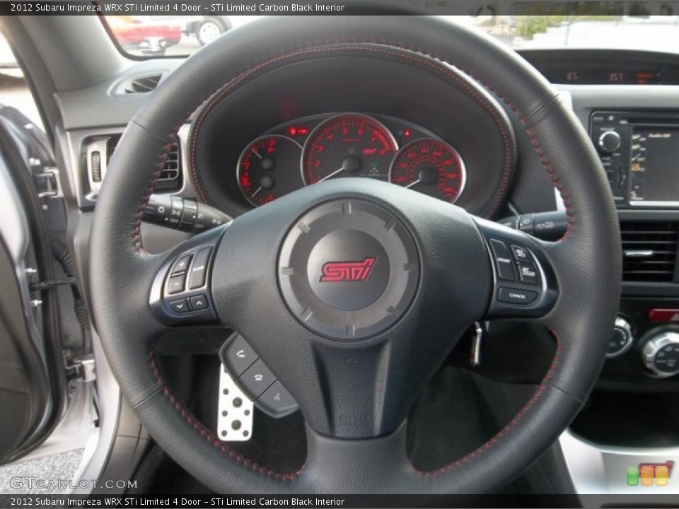 STi Limited Carbon Black Interior Steering Wheel for the 2012 Subaru Impreza WRX STi Limited 4 Door #80680669