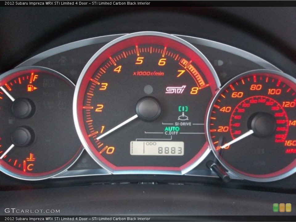 STi Limited Carbon Black Interior Gauges for the 2012 Subaru Impreza WRX STi Limited 4 Door #80680698