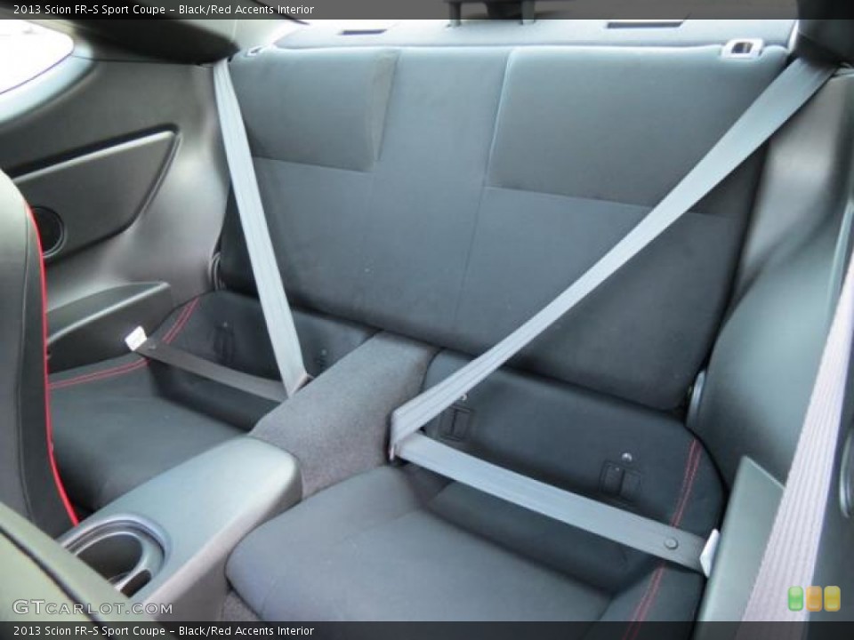 Black/Red Accents Interior Rear Seat for the 2013 Scion FR-S Sport Coupe #80681596