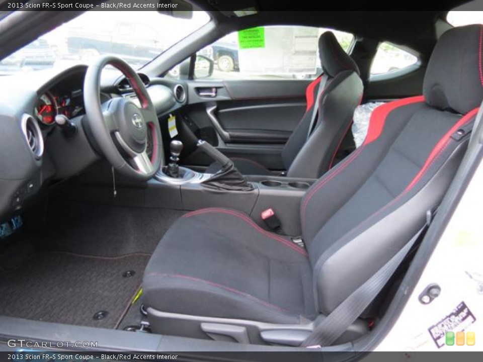 Black/Red Accents Interior Photo for the 2013 Scion FR-S Sport Coupe #80682168