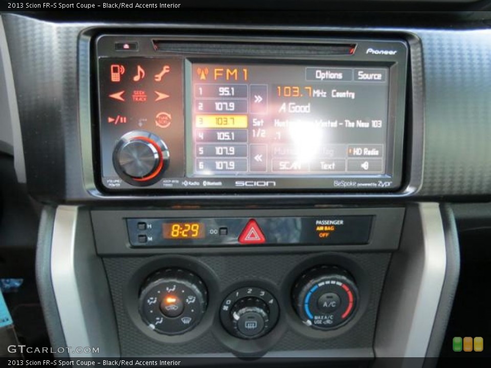 Black/Red Accents Interior Controls for the 2013 Scion FR-S Sport Coupe #80682278