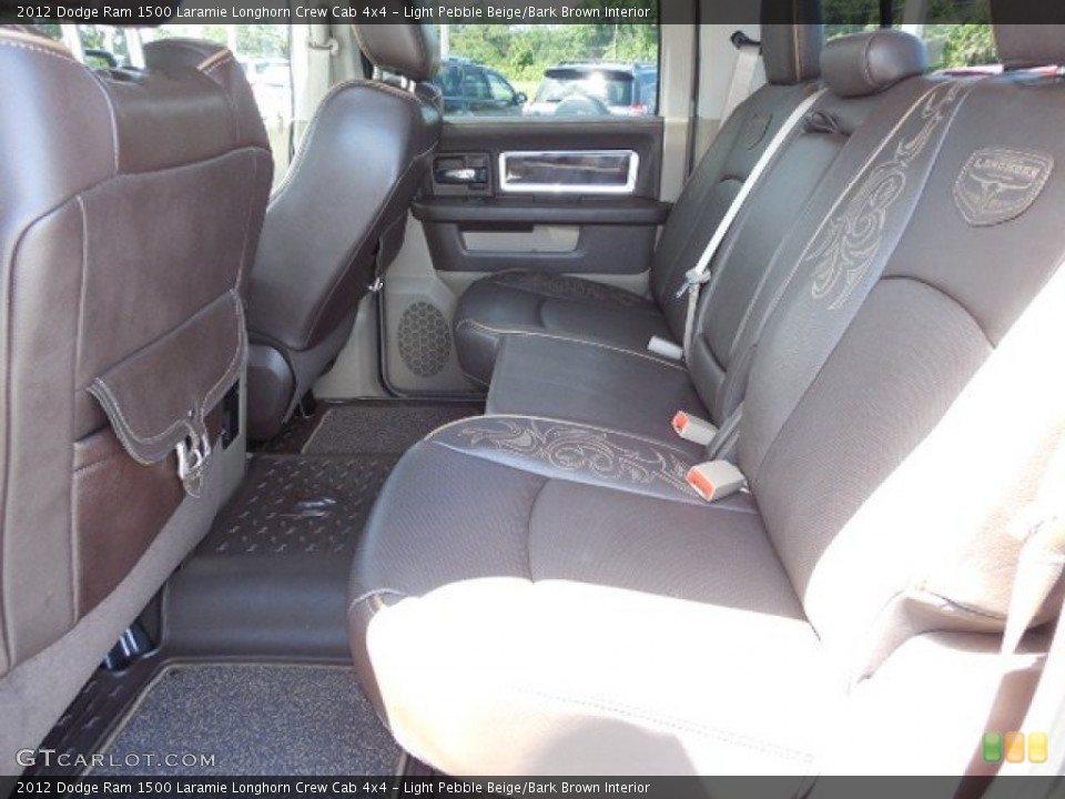 Light Pebble Beige/Bark Brown Interior Rear Seat for the 2012 Dodge Ram 1500 Laramie Longhorn Crew Cab 4x4 #80683884