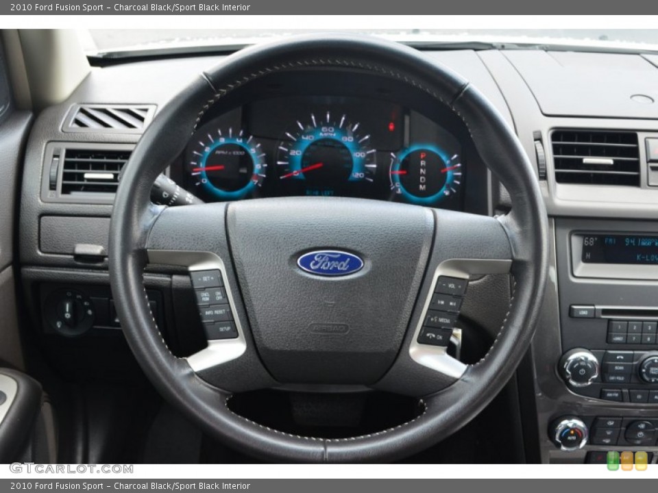 Charcoal Black/Sport Black Interior Steering Wheel for the 2010 Ford Fusion Sport #80686178