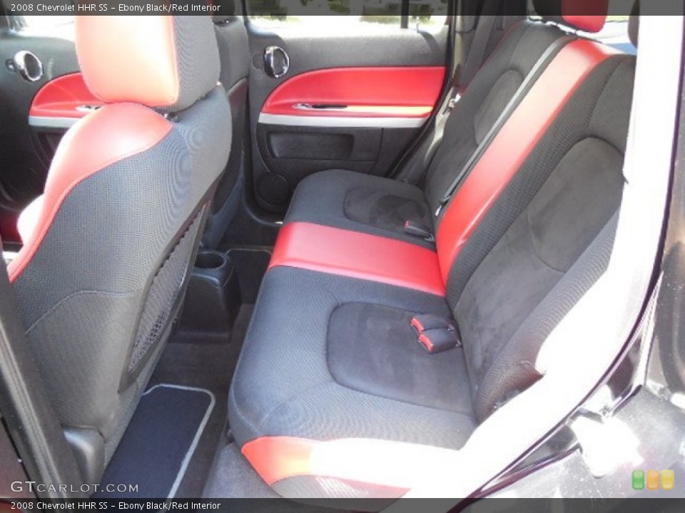 Ebony Black/Red Interior Rear Seat for the 2008 Chevrolet HHR SS #80686802