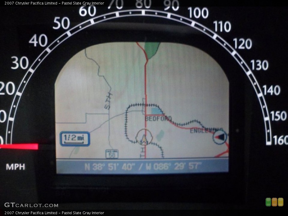 Pastel Slate Gray Interior Navigation for the 2007 Chrysler Pacifica Limited #80687963