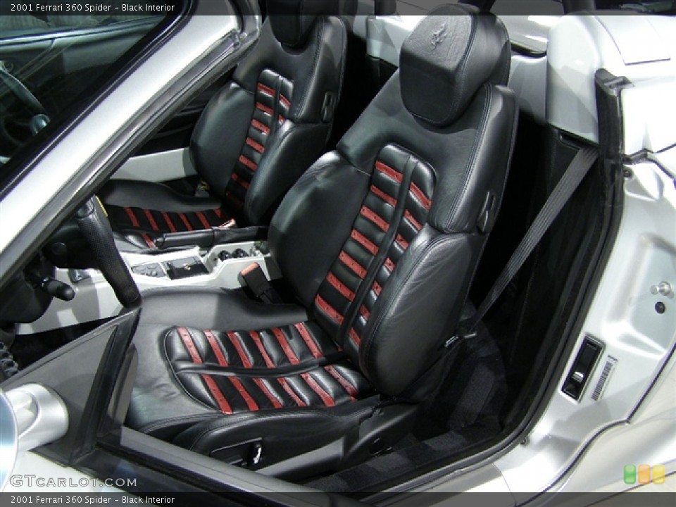 Black Interior Front Seat for the 2001 Ferrari 360 Spider #80688