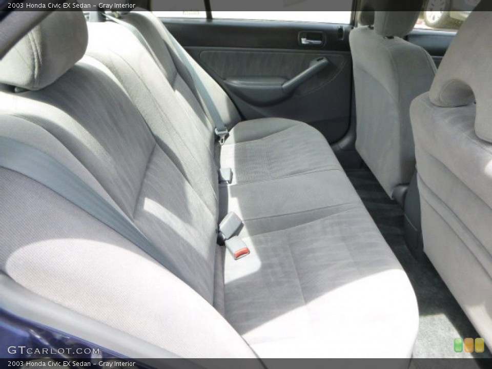 Gray Interior Rear Seat for the 2003 Honda Civic EX Sedan #80689280