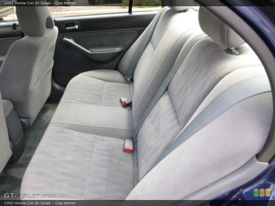 Gray Interior Rear Seat for the 2003 Honda Civic EX Sedan #80689346