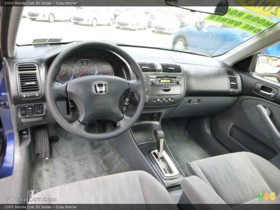Gray Interior Dashboard for the 2003 Honda Civic EX Sedan #80689368