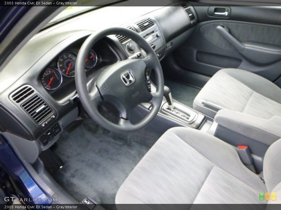 Gray Interior Prime Interior for the 2003 Honda Civic EX Sedan #80689433
