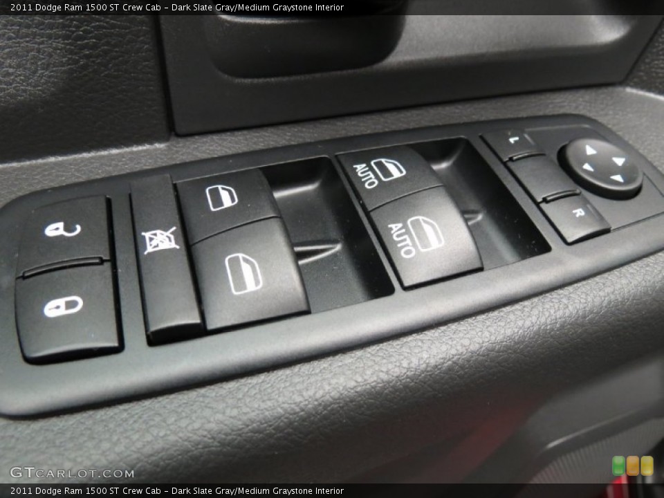 Dark Slate Gray/Medium Graystone Interior Controls for the 2011 Dodge Ram 1500 ST Crew Cab #80693216