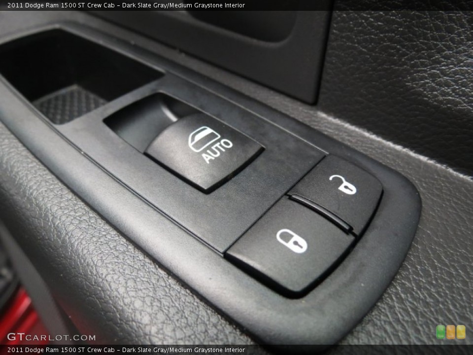 Dark Slate Gray/Medium Graystone Interior Controls for the 2011 Dodge Ram 1500 ST Crew Cab #80693246