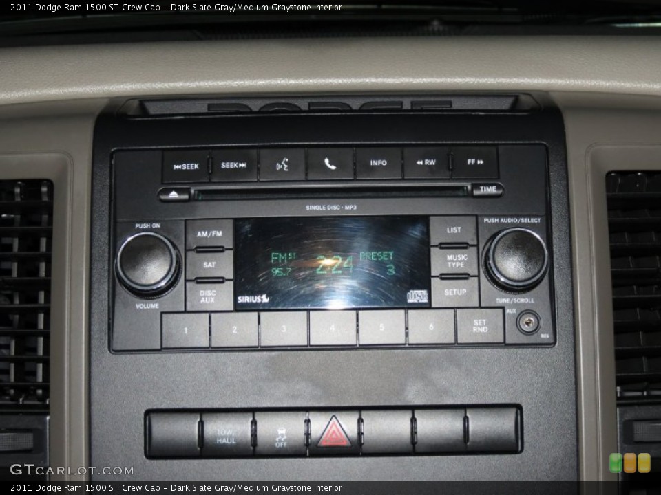Dark Slate Gray/Medium Graystone Interior Audio System for the 2011 Dodge Ram 1500 ST Crew Cab #80693366