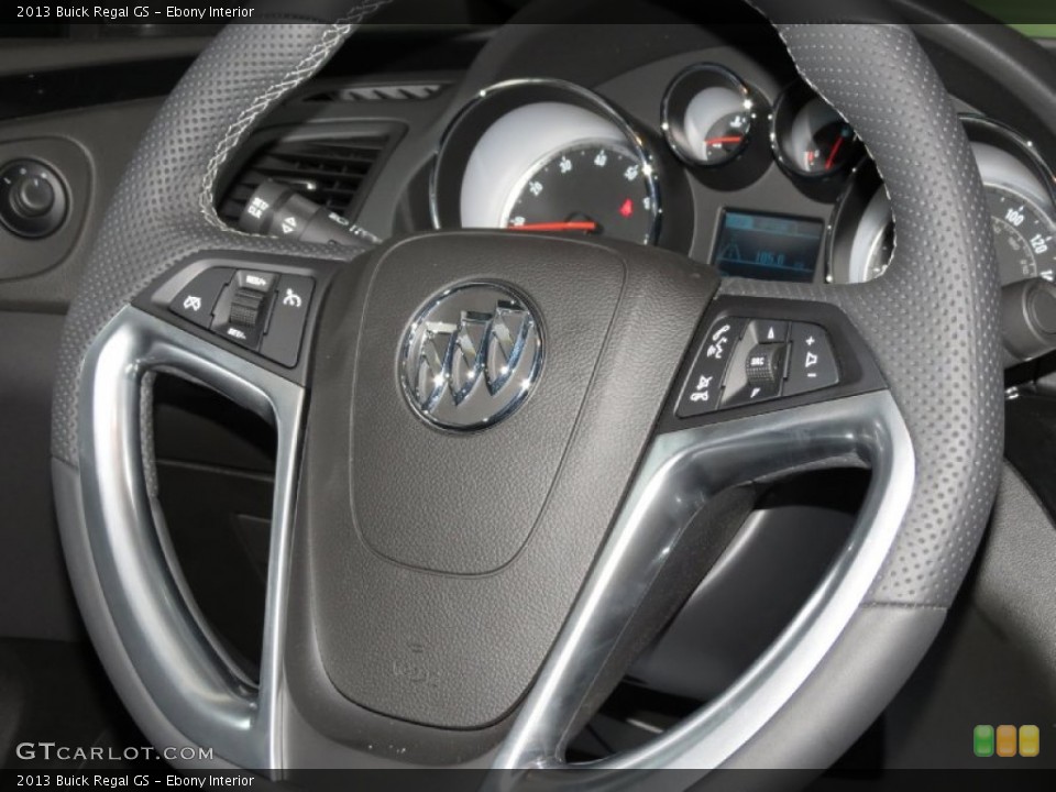 Ebony Interior Steering Wheel for the 2013 Buick Regal GS #80696219