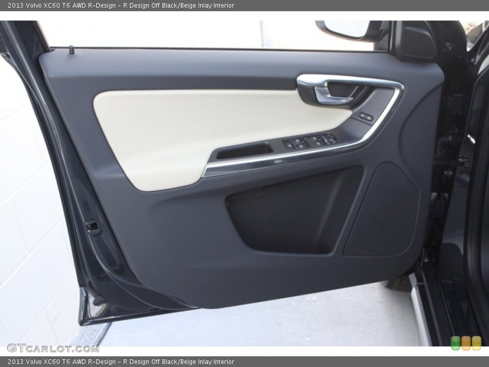 R Design Off Black/Beige Inlay Interior Door Panel for the 2013 Volvo XC60 T6 AWD R-Design #80696324