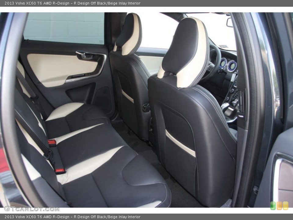 R Design Off Black/Beige Inlay Interior Rear Seat for the 2013 Volvo XC60 T6 AWD R-Design #80696543